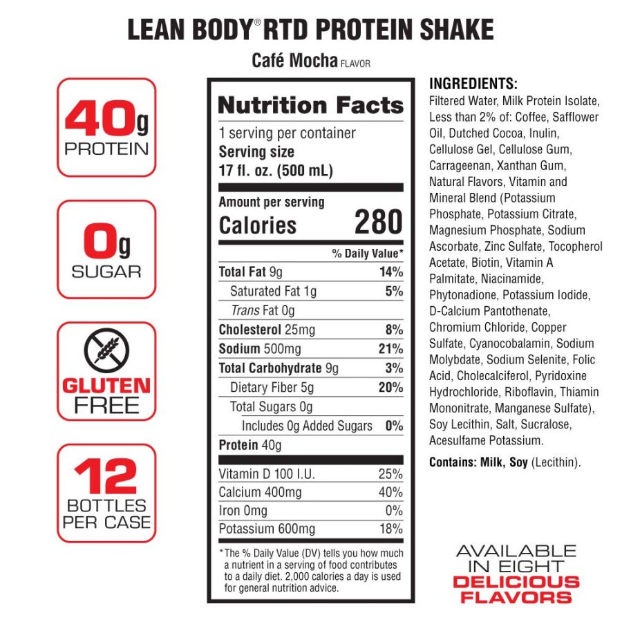 Labrada – Protein Shake 500ml (Cafe Mocha) – Label 1