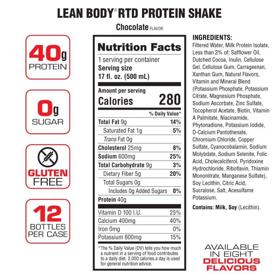 Labrada – Protein Shake 500ml (Chocolate) – Label