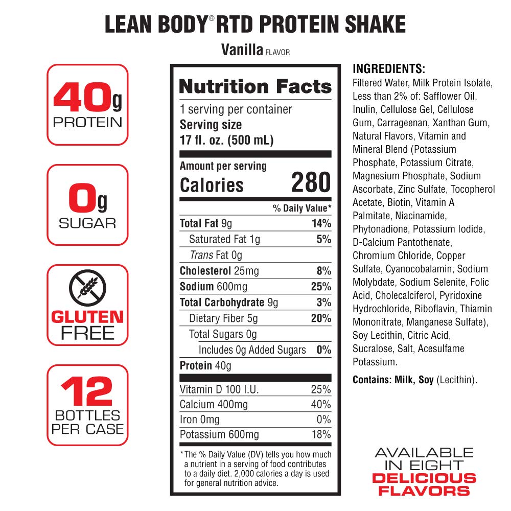 Labrada – Protein Shake 500ml (Vanilla) – Label