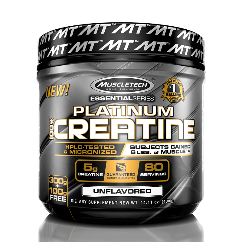 MuscleTech – Essential series – Platinum Creatine (400g) – front side_800x800