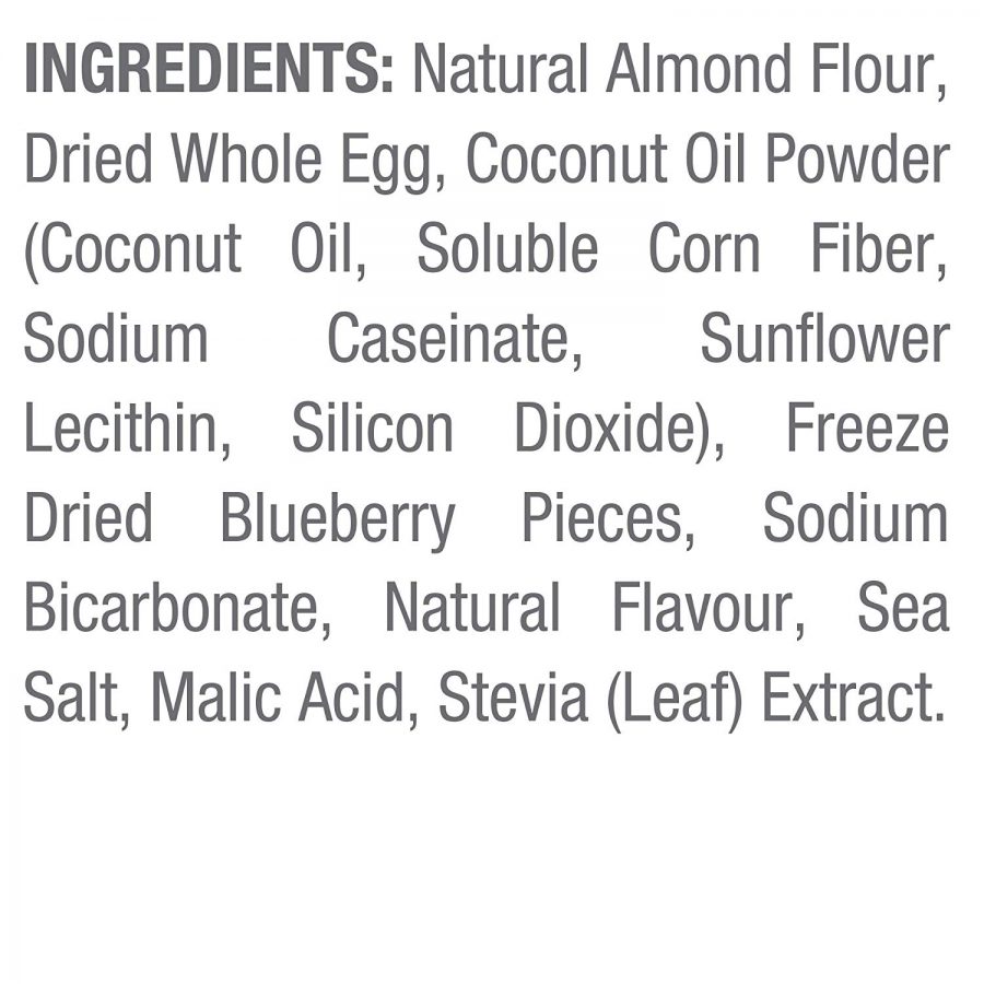 ANS – Keto Pancake Blueberry – Ingredient list