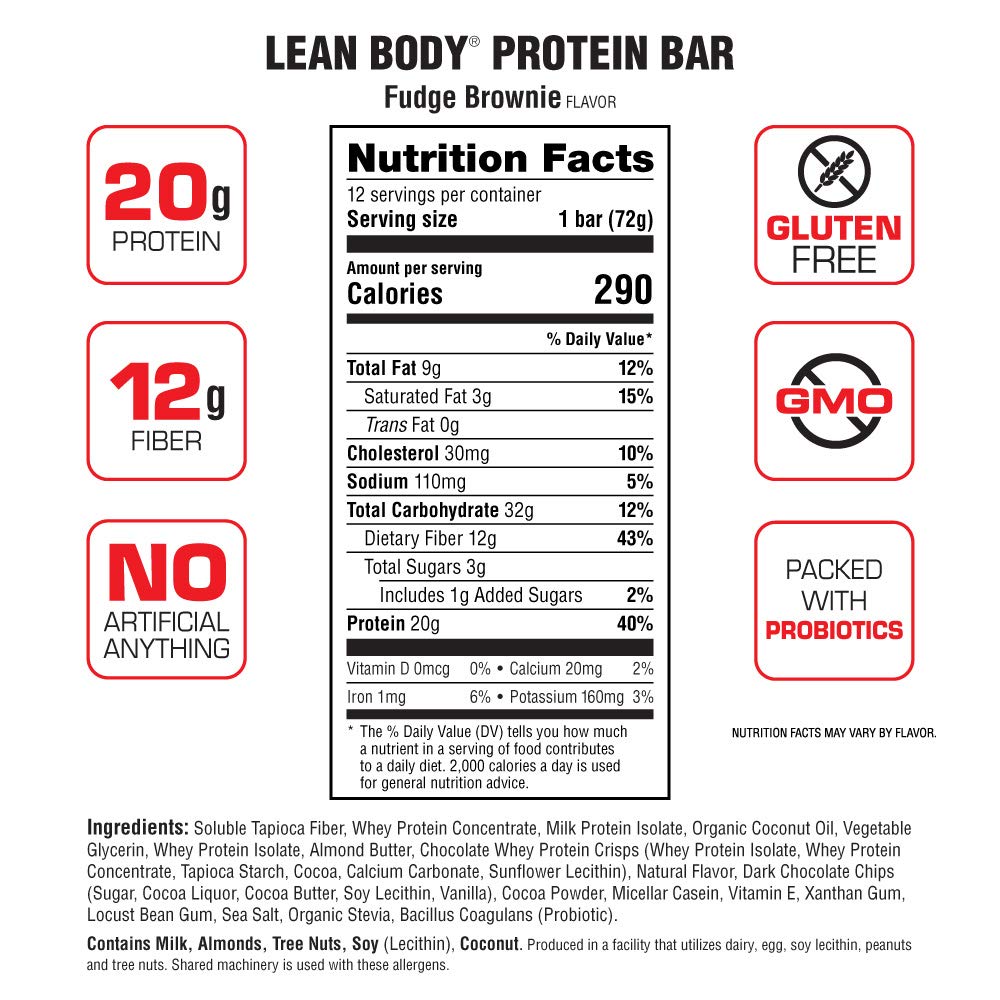 Labrada – protein bar (Fudge Brownie) – label