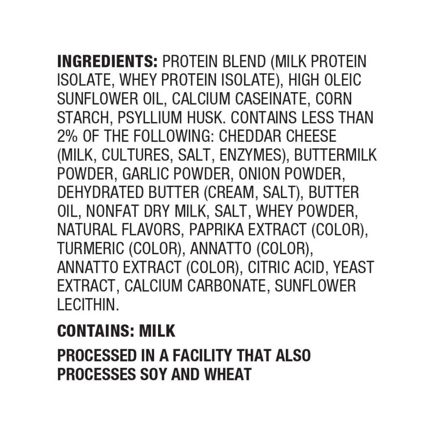 Quest Chip – Orginal (Cheddar & Sour Cream) – Ingredients list