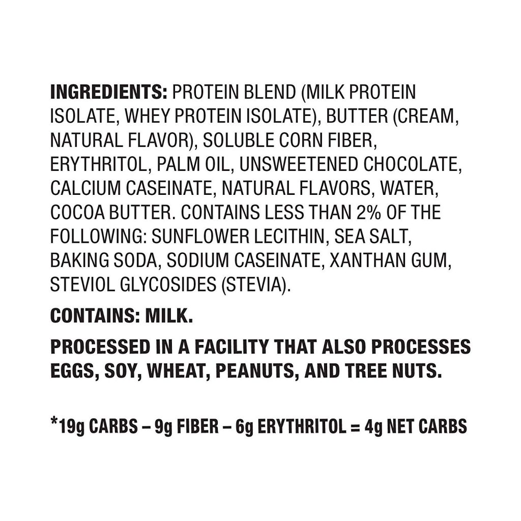 Quest Cookie – Chocolate Chip – Ingredient list