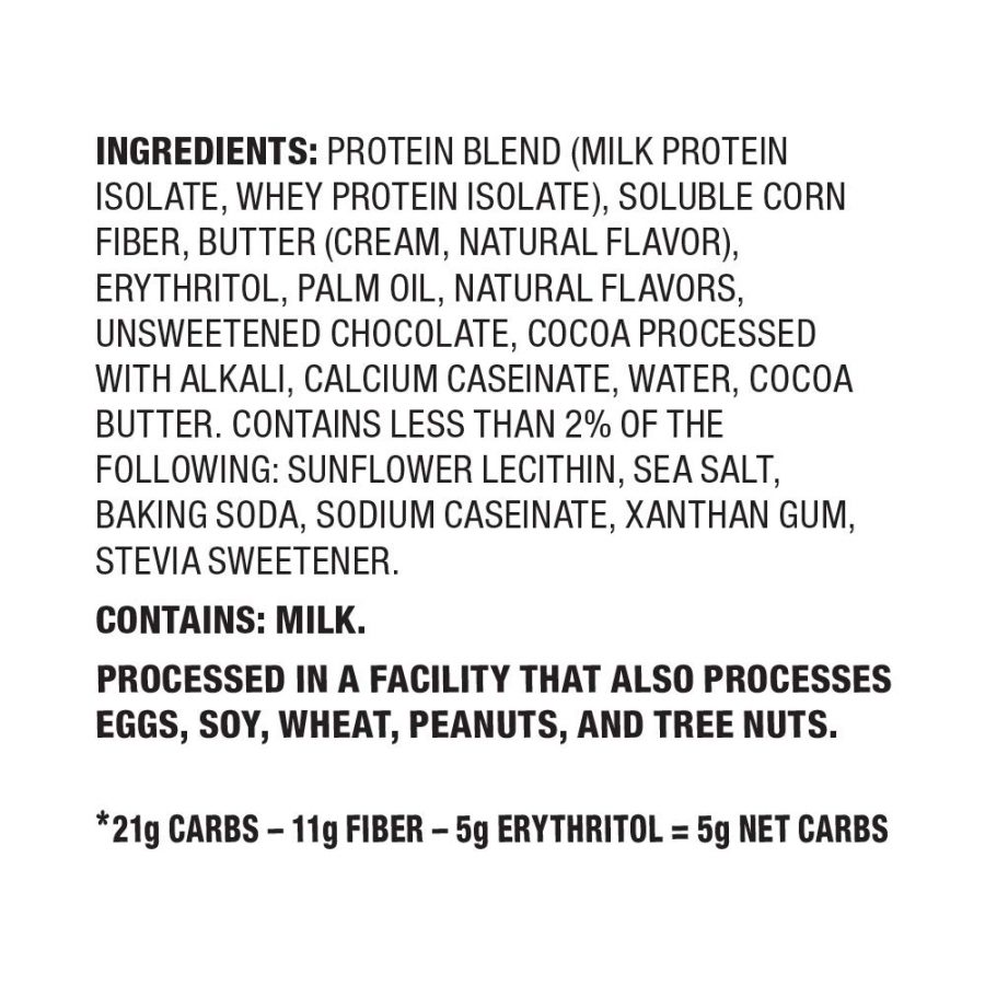 Quest Cookie – Double Chocolate Chip – Ingredient list