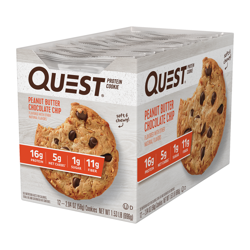 Quest Cookie – Peanut Butter Chocolate Chip – Box 1