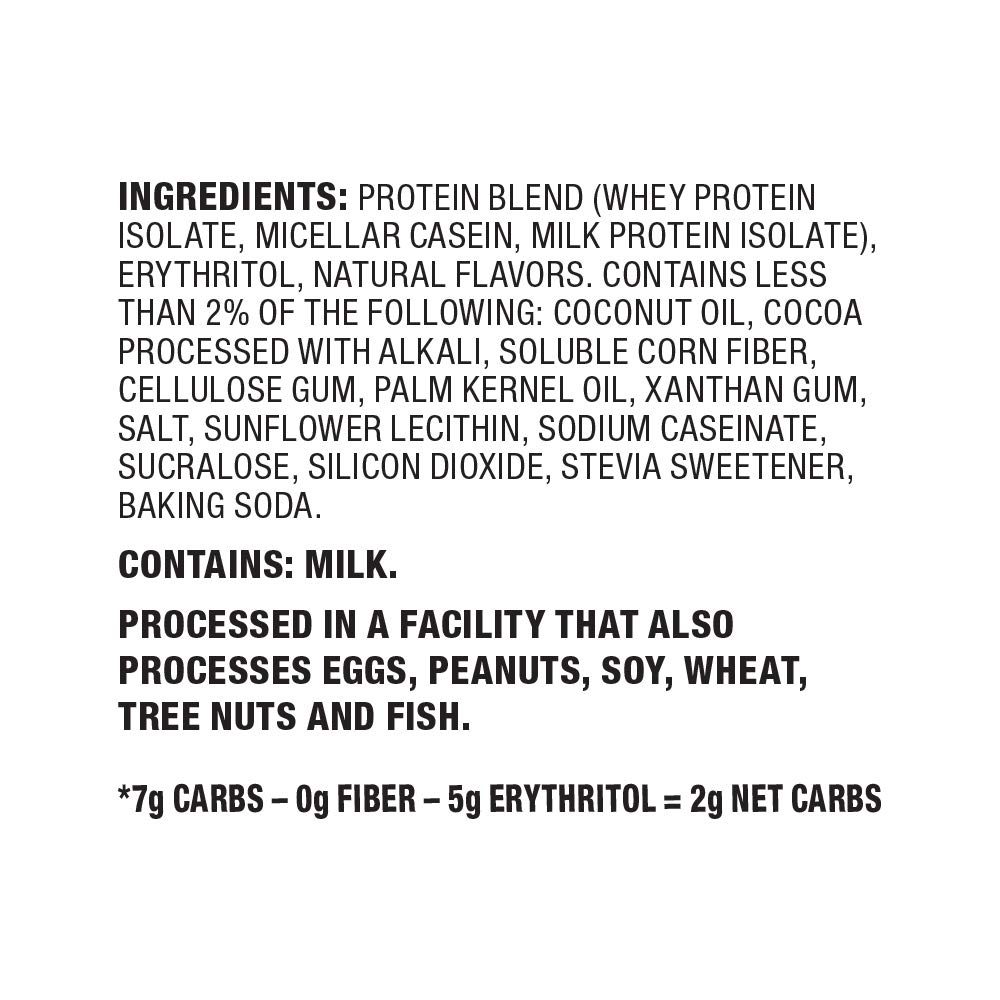 Quest Protein – Cookie & Cream – Ingredients list