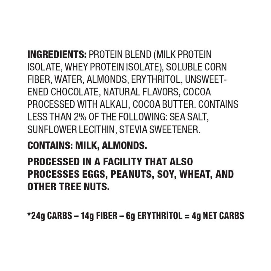 Quest bar – Double Chocolate Chunk – ingredient list