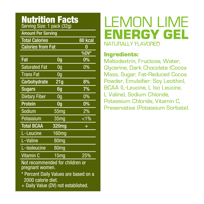 Tri-go gel – Lemon Lime – Ingredients list