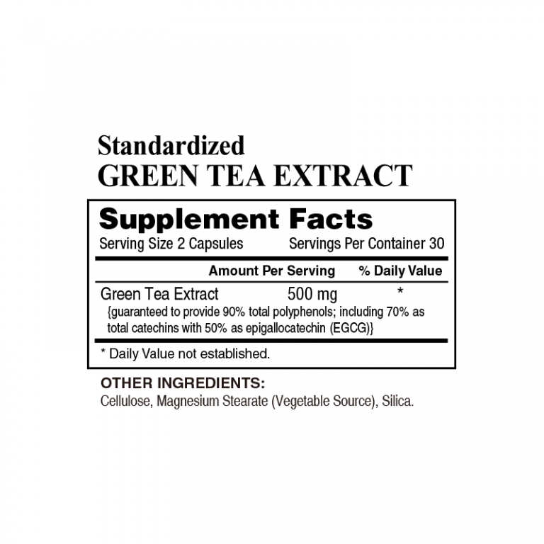Lively Green Tea Extract 90 Polyphenols (Standardized) (60 Veg