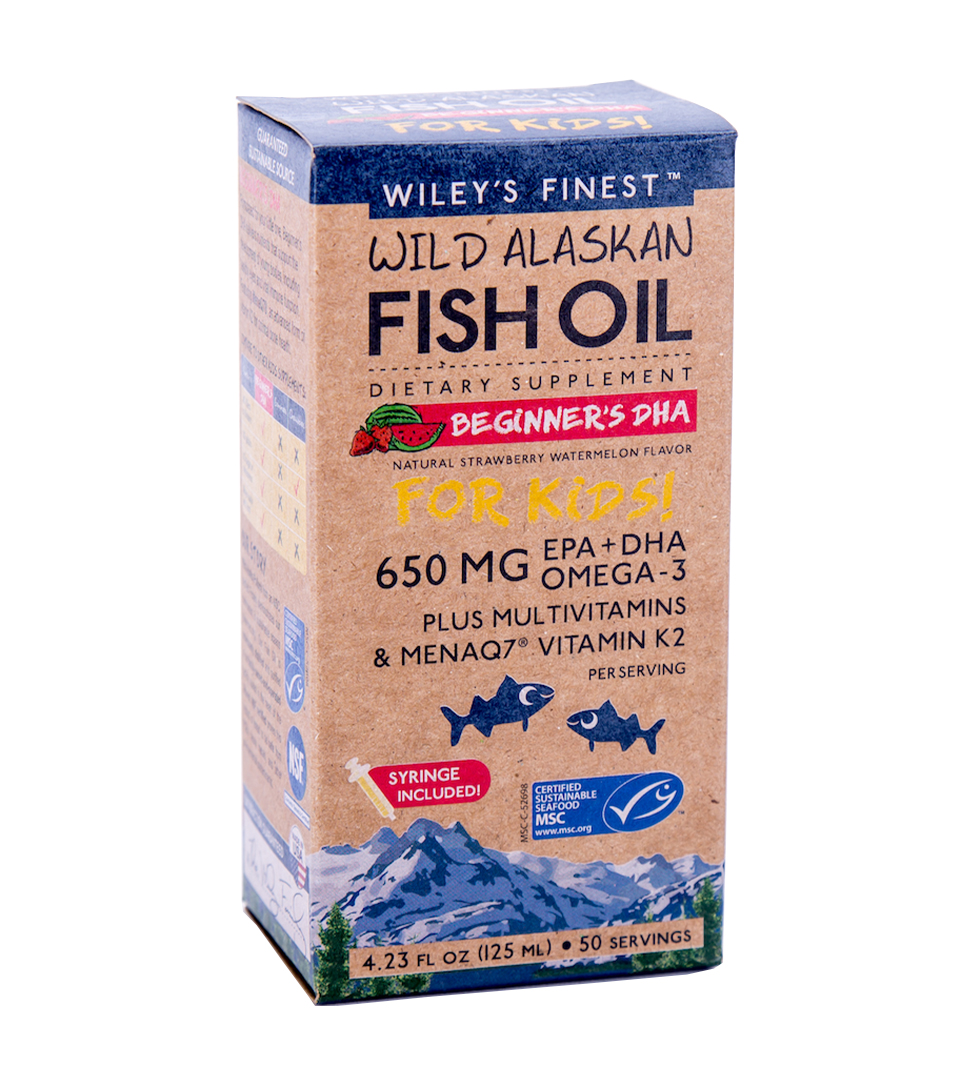 Wiley’s Finest Wild Alaskan Fish Oil Beginner’s DHA (650MG EPA + DHA